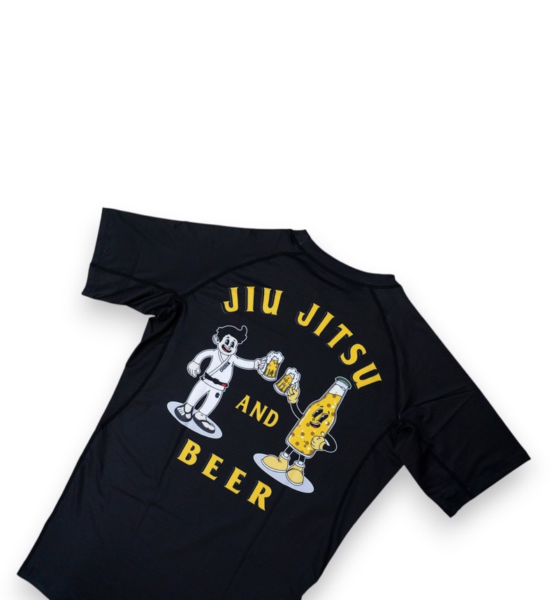 CHOSEN Beer and jiu Jitsu RASHGUARD - BLACK